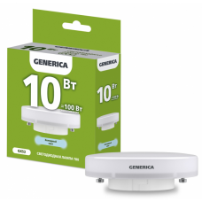 Лампа св/д GENERICA Т80 10Вт 230В 6500К GX53 LL-T80-10-230-65-GX53-G