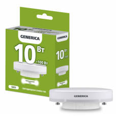 Лампа св/д GENERICA Т80 10Вт 230В 4000К GX53 LL-T80-10-230-40-GX53-G