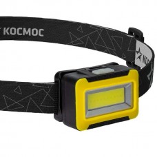 Фонарь Космос налобный 3Вт COB, LED, 3*AAA, корпус ABS-пластик, KOC518B