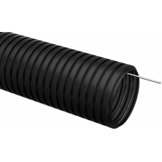 Труба IEK гофрированная ПНД 32мм c зондом черная