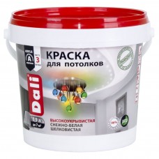 Краска акриловая для потолков снежно белая Dali 9л.