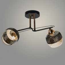 Люстра 32650/2 BK+FGD черный/золото 2x40W E27 d400 h280