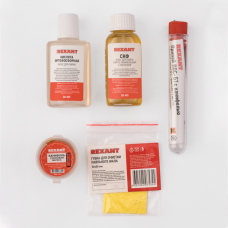 Набор К5 для пайки (припой,канифоль,губка,флюс СКФ,флюс ОК) Rexant 09-3745