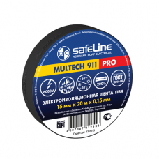 Изолента Safeline 15мм*20м чёрная