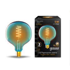 Лампа св/д Gauss Filament G125-C 5W Е27 1800K Flexible Sky Blue 1013802105