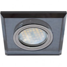 Спот Ecola MR16 DL1651 квадр.черный/черный хром FB1651EFF