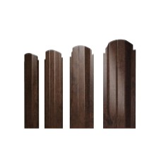 Штакетник П-образный фигурный 0,45мм Print-double Antique Wood Premium 1,5м ГЛ
