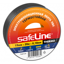 Изолента Safeline 19мм*20м чёрная THERMO