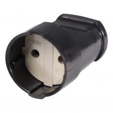 Штепсельное гнездо Smartbuy б/з черный 10А SBE-10-S02-b