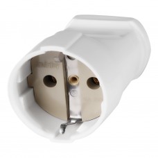 Штепсельное гнездо Smartbuy с/з белый 16А SBE-16-S01-wz