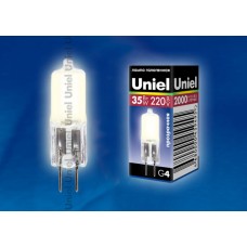 Лампа Uniel JC G4 35W 220V прозрачная 02585