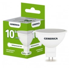 Лампа св/д GENERICA MR16 10Вт 4000К GU5.3 230В
