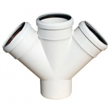 Крестовина PRIME 110/110/110х45° для вн. малошумной канализ. (14) VALFEX Крестовина PRIME 110/110/110х45° для вн. малошумной канализ. (14) VALFEX