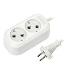 Удлинитель Smartbuy 2*3м б/з 10А/2,2кВт ПВС 2*1,0