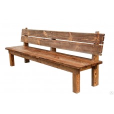 Скамейка со спинкой Хвоя 1500м. Декор
