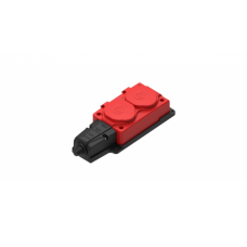 Колодка MultiSet 2х-роз. 2К+З каучук. 16А/250В IP44 Красная MST4122RD