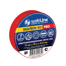 Изолента Safeline 19мм*20м красная