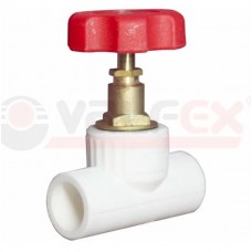 Вентиль проходной 25*3/4 90гр ПП белый Valfex