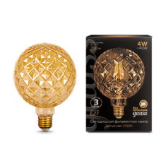 Лампа св/д Gauss Filament G120 4W Е27 2400K golden 105802004