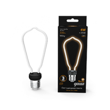 Лампа св/д Gauss Filament Artline ST64 4W 2700K E27 milky 1005802104