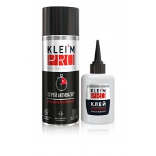 Двухкомпонентный быстрый клей-спрей-активатор "KLEIM PRO" 200мл+50гр