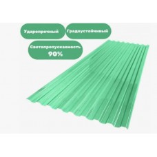 Профлист ПЭТ 0,9*2м Прозрачный зеленый