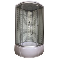 Душевая кабина 30К 90*90*215 В/П БЕЛЫЙ кирпич