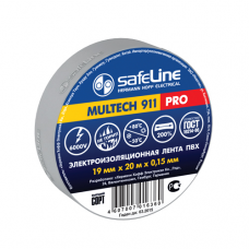 Изолента Safeline 19мм*20м серо-стальная