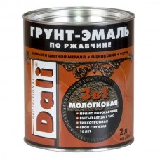 Грунт-эмаль по ржавчине 3в1 молотковая Dali Золотистая 2л.