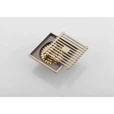 G 81004-4 Трап ПП 50 верт.спуском решетка н/рег 100*100 бронза