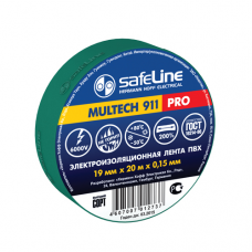 Изолента Safeline 19мм*20м зелёная