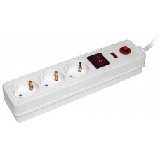 Сет. фильтр IEK 3вх*2P+PE/1,5м СФ-03К-выкл. 3*1мм2 101097