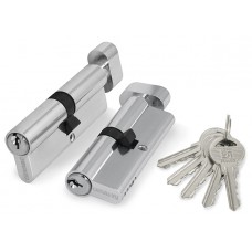 Цилиндровый механизм с вертушкой 100 ZM 70 mm(30+10+30)СР Хром 5кл Fuaro