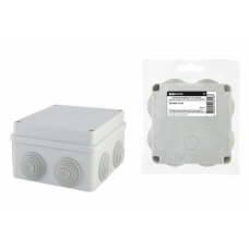 Коробка распаячная TDM 110*110*70 ОП серый на винтах IP55 8вх 1401-0124