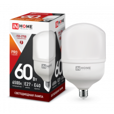Лампа св/д IN HOME LED-HP-PRO 60Вт 230В Е27-Е40 6500К 4500Лм